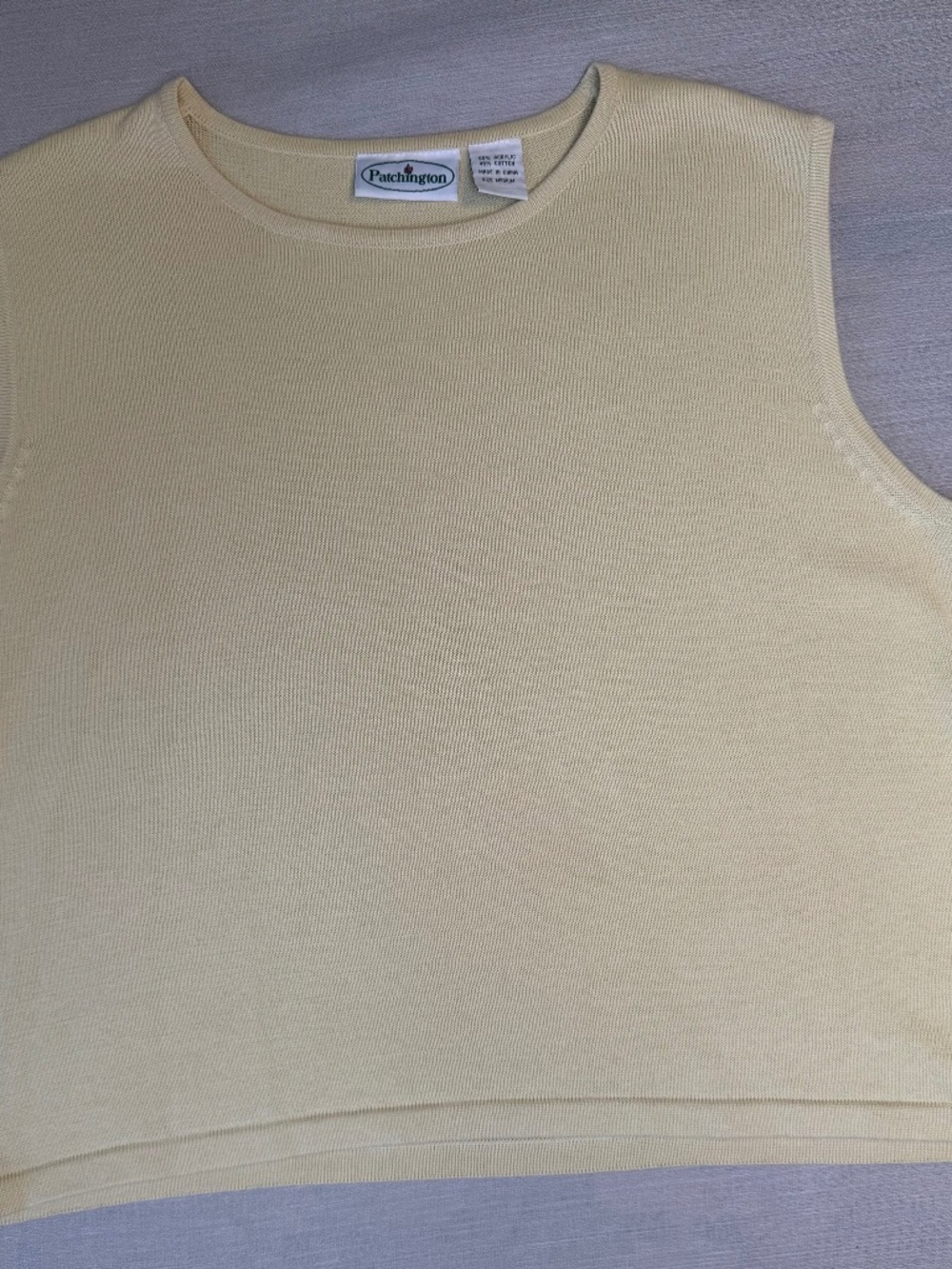 Patchington Sleeveless Knit Tank Top Sweater Size Medium